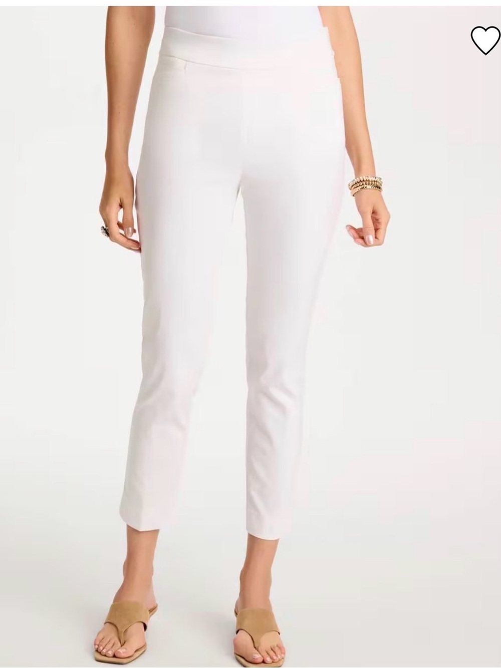 Chico's  Bridgitte White Straight-Leg Pants